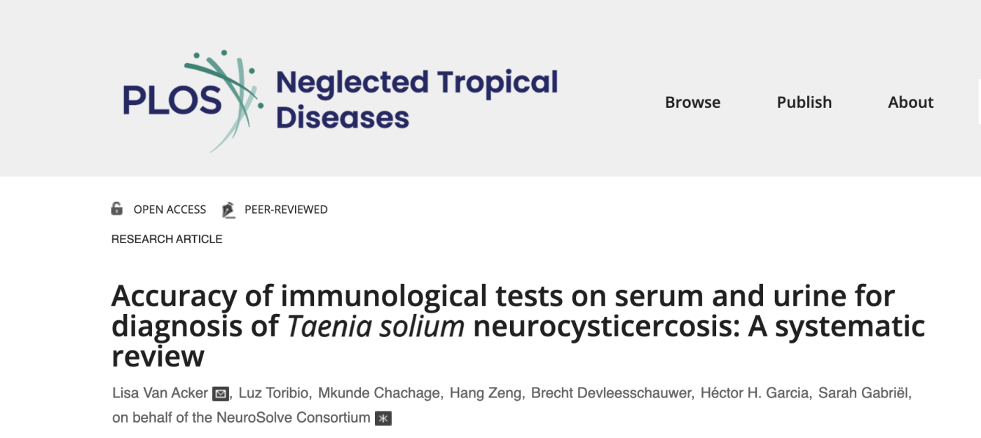 Accuracy of immunological tests on serum and urine for diagnosis of Taenia solium neurocysticercosis: A systematic review