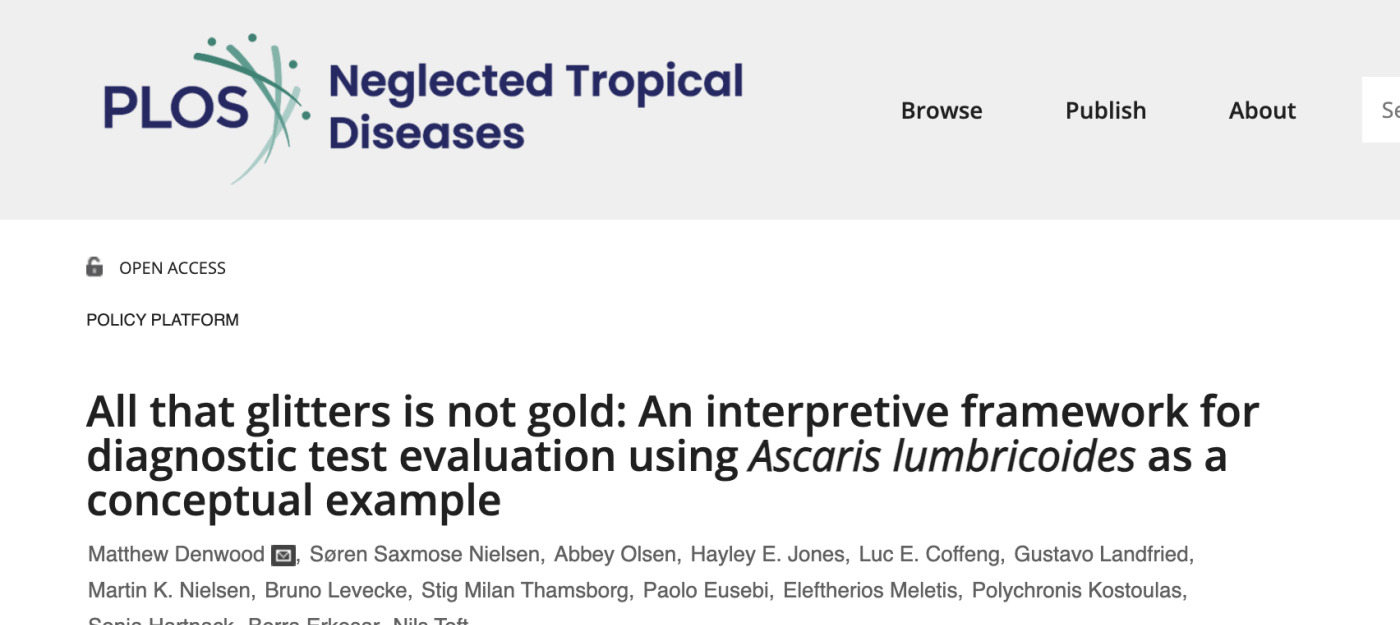 All that glitters is not gold: An interpretive framework for diagnostic test evaluation using Ascaris lumbricoides as a conceptual example