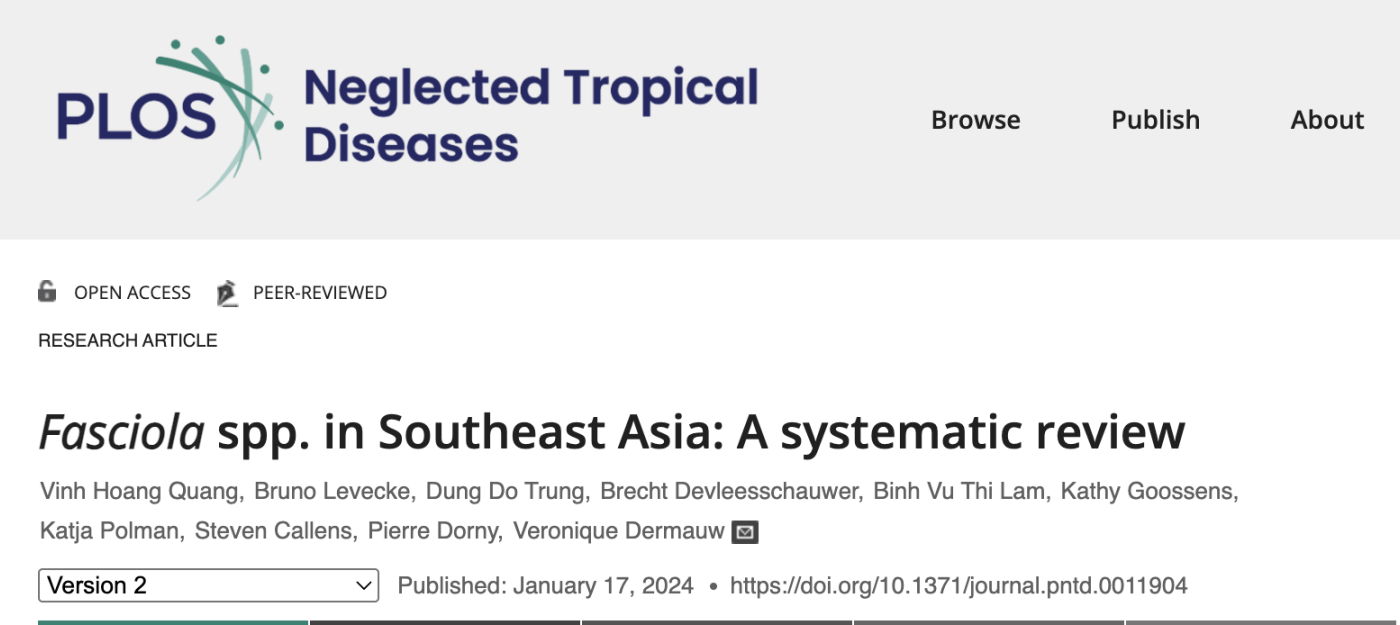 Fasciola spp. in Southeast Asia: A systematic review