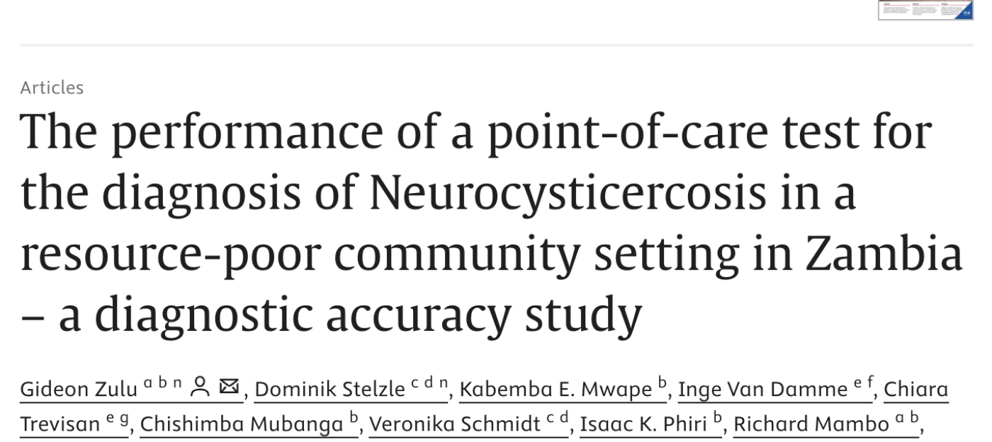 The performance of a point-of-care test for the diagnosis of Neurocysticercosis in a resource-poor community setting in Zambia – a diagnostic accuracy study