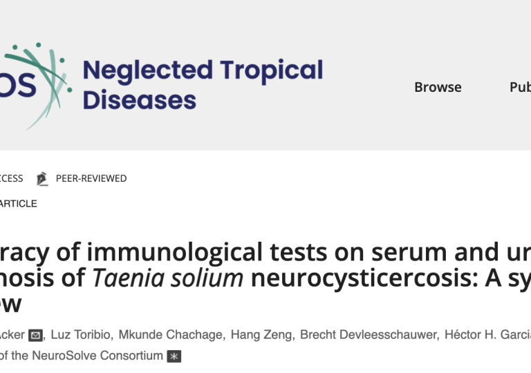 Accuracy of immunological tests on serum and urine for diagnosis of Taenia solium neurocysticercosis: A systematic review