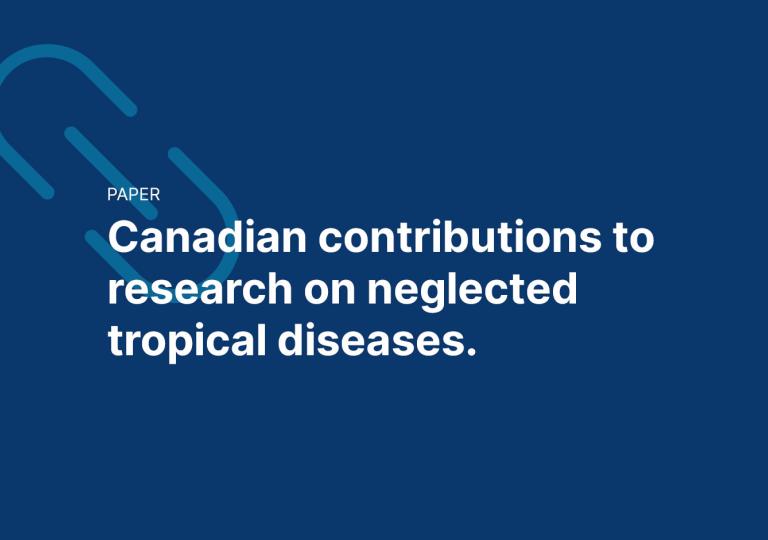 Canadian contributions to research on neglected tropical diseases. 
