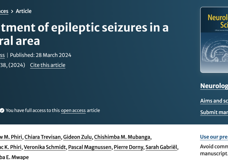 Gaps in treatment of epileptic seizures in a Zambian rural area